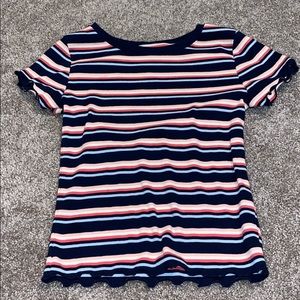 Stripped short sleeved tee